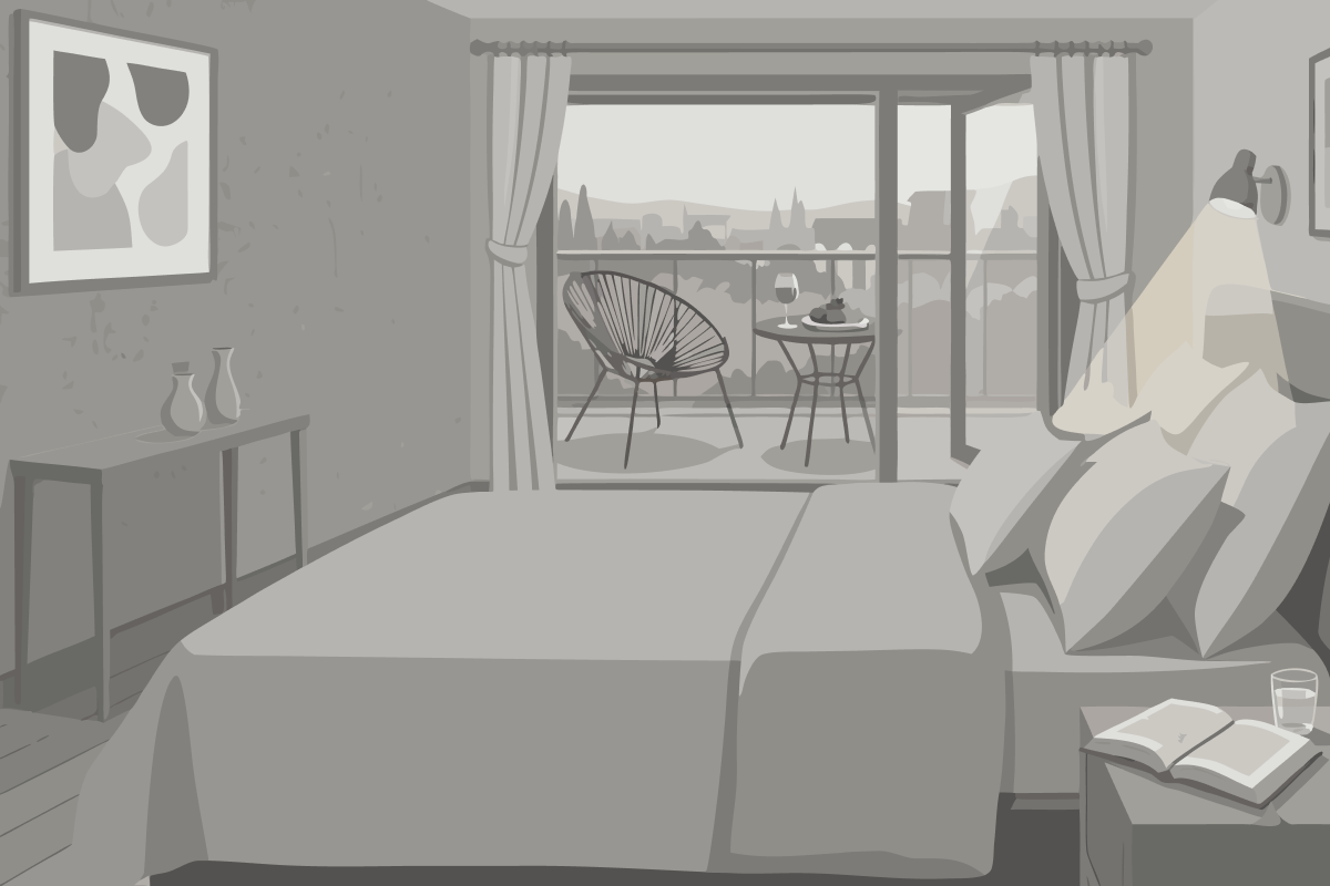 Deluxe Zimmer mit Kingsize-Bett